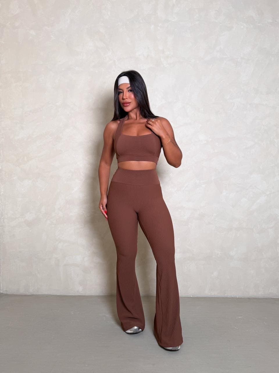 Calça Flare Canelada 3D, foto 4